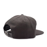 Dark gray cap against a white background