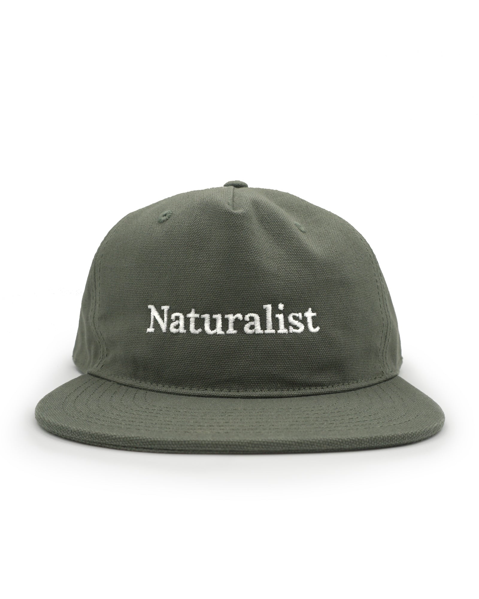 Earth green cap with 'Naturalist' text on a white background
