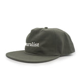 Earth green cap with 'Naturist' text on a white background