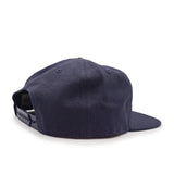 Navy blue cap on a white background