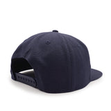 Navy blue baseball cap on a white background