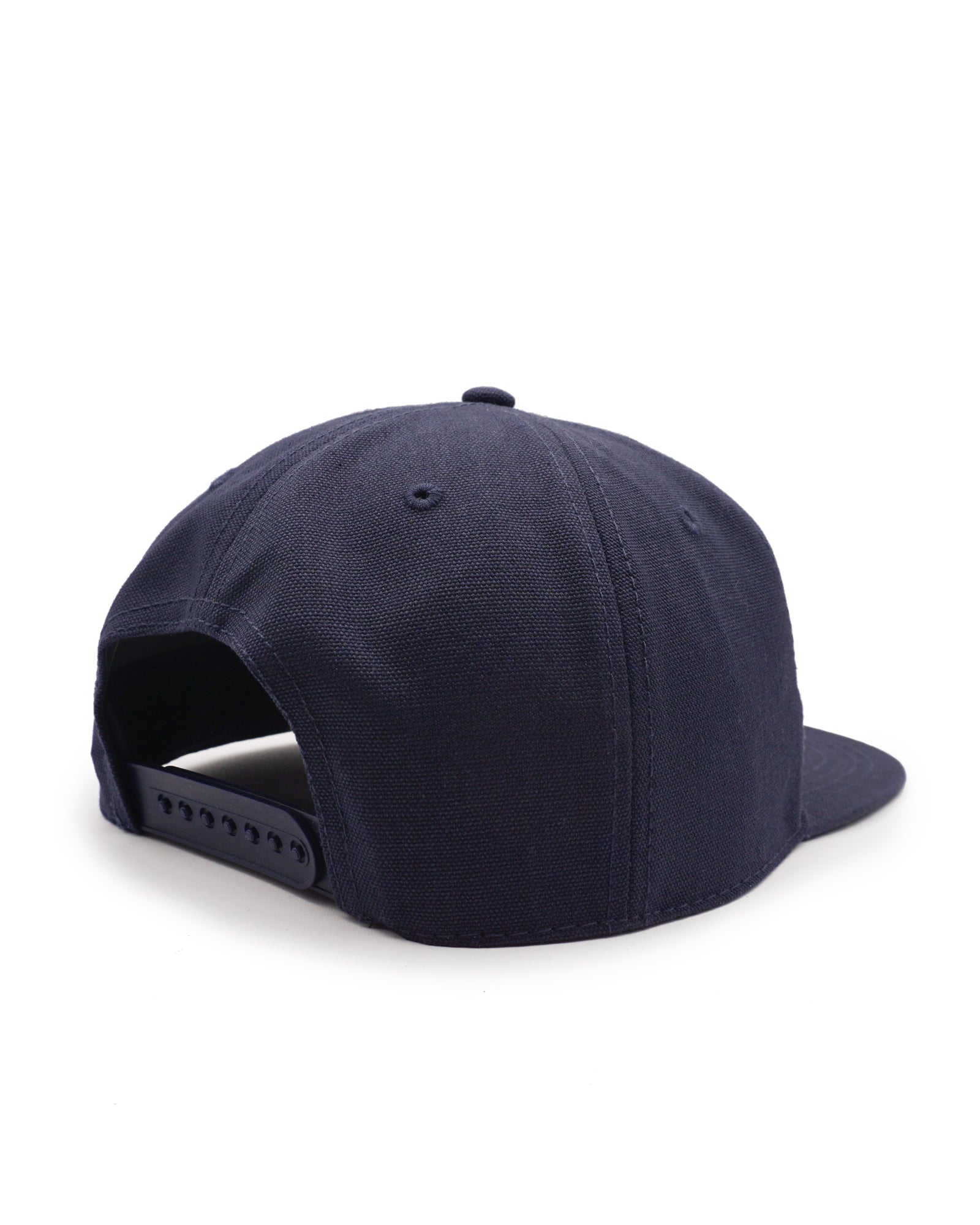 Navy blue baseball cap on a white background