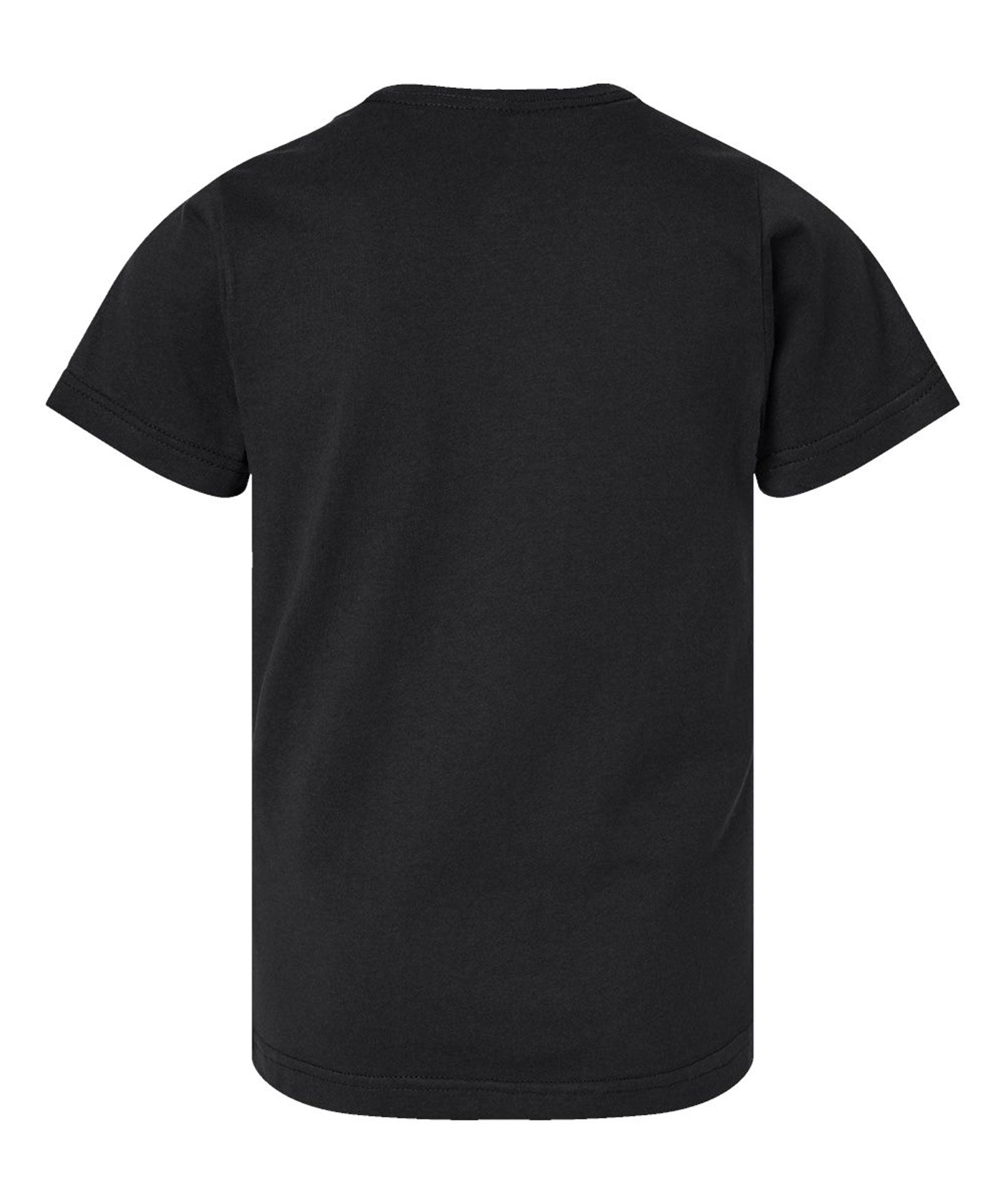 Black t-shirt on a white background