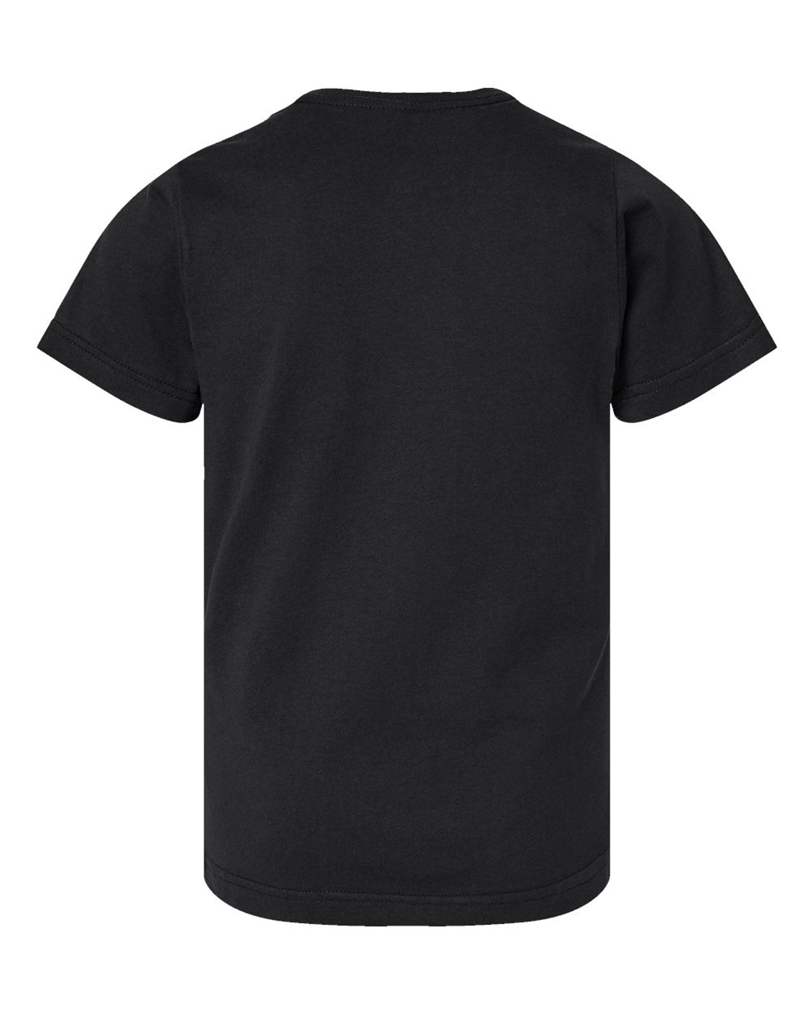Black t-shirt on a white background