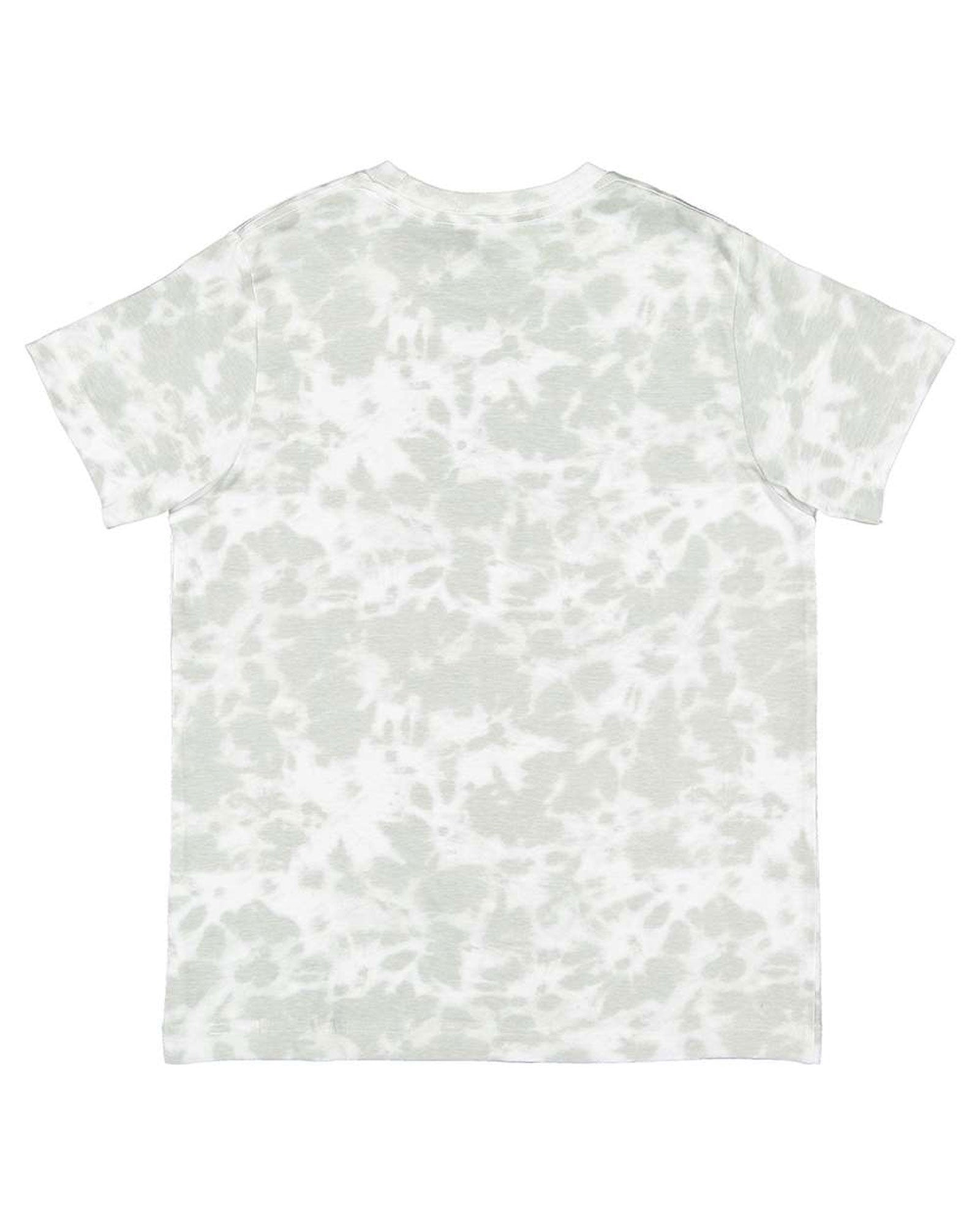 White t-shirt with subtle pattern on a white background