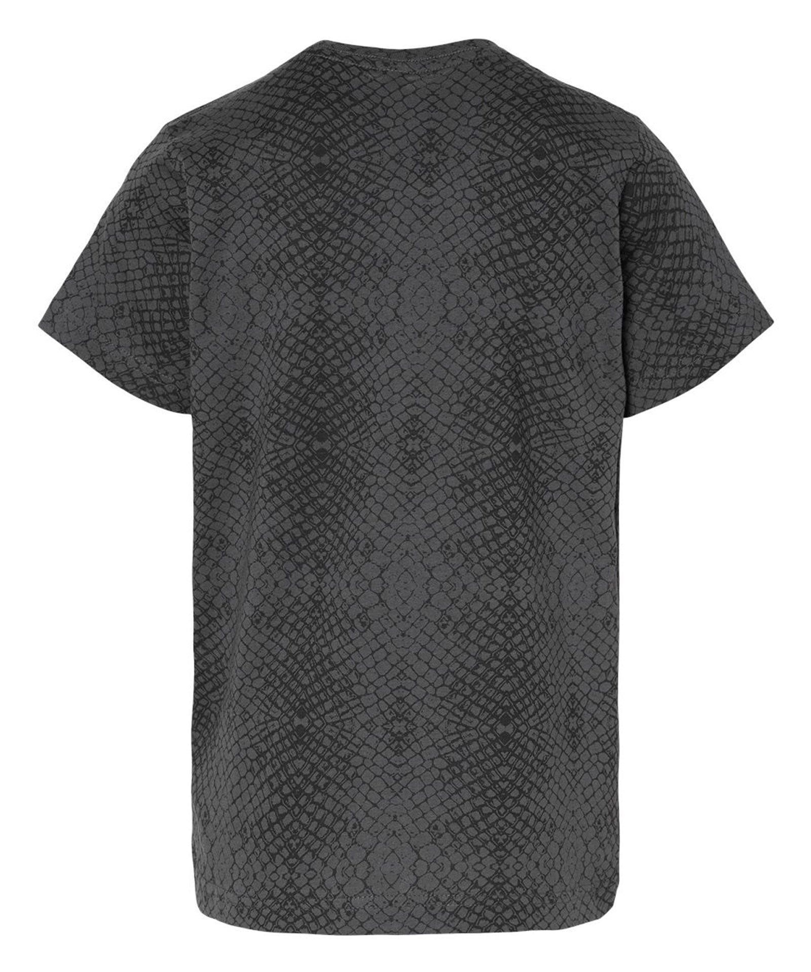 Black textured t-shirt on a white background